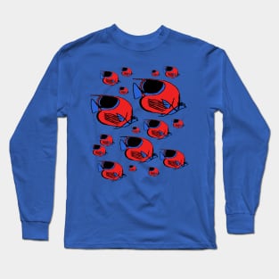 Red & Blue Sunfish Long Sleeve T-Shirt